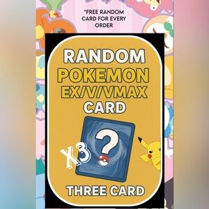 Random Pokémon EX/V/VMAX Card Set (3)